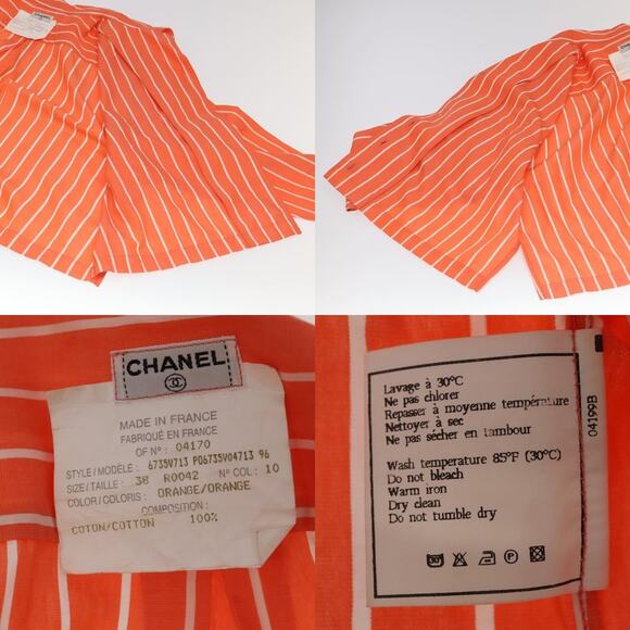 Chanel Shirt Cotton Orange CC - Picture 6 of 6
